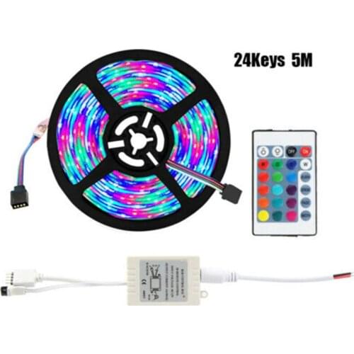LED Strips with Remote Controller Color Changing Tape Light with 12V Adapter for Bedroom Room Kitchen Bar XHC88