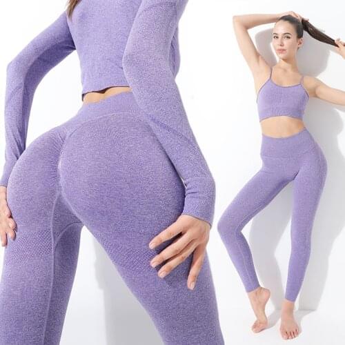 Women Tracksuit Gym Clothes Suits Seamless Sportswear 1 Piece Sport Sets Female Leggings Yoga Sets Athletic Fitness Bra Shorts