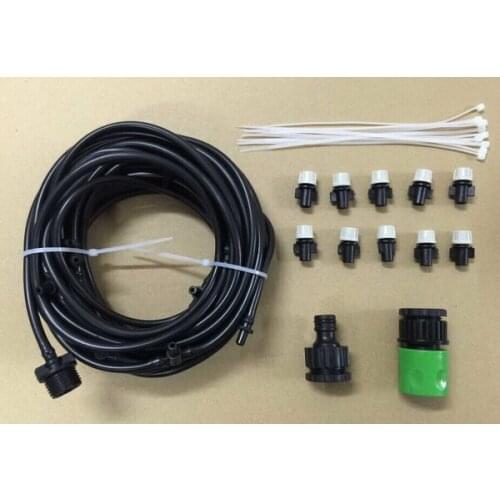 100 pcs 10m 33' Outdoor Garden Patio Misting Cooling System with 10 plastic mist nozzle Set