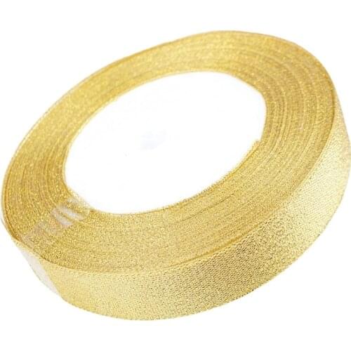 22Meters/roll Gold/silver Glitter Onion Ribbon 15mm Handmade Accessories DIY Headwear Accessories Wedding Decorative Wrap Gift