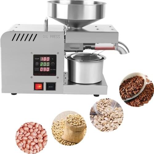 Automatic Oil Press Machine High Extraction Rate Stainless Steel Extractor Expeller Presser Cold Pressed Linseed 220V/110V