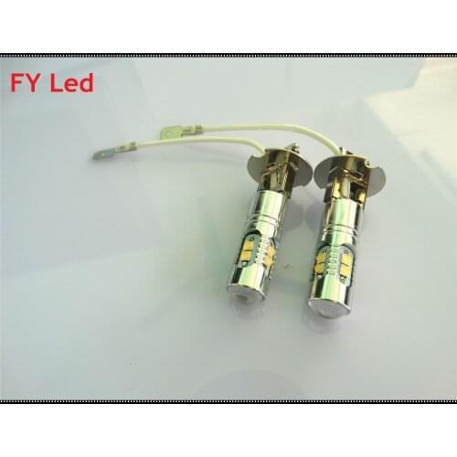 Free shipping 2pc/lot White CreeChips H3 fitting (55W)LED front foglight bulbs Driving Light for car s and van s lights source