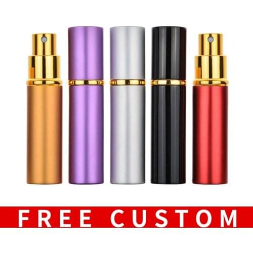 Wholesale 10ML New Style Empty Portable Aluminum Perfume Bottle With Spray Refillable Free Custome Logo