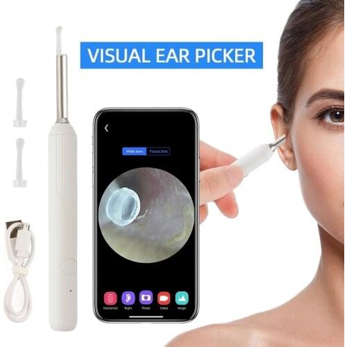 Wireless Visual Ear Picker 4 Million Pixels HD WiFi Ear Pick Otoscope Ear Wax Removal LED Lights Safe Ear Care Tool Earpick