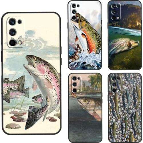 Trout Fishing Case For Realme C3 C11 C15 GT Neo Q3 6 7 8 Pro Cover For OnePlus 8 Pro 8T Nord 9 Pro Shell