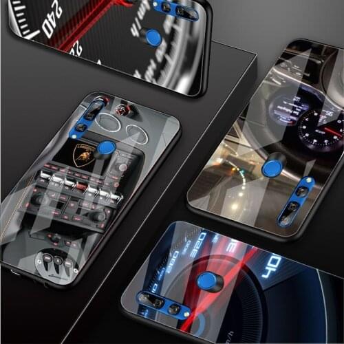 Car central control Tempered Glass Phone Case For Huawei honor 8X 9 10i 20i 20Lite 20Pro 30 Pro Cover Shell