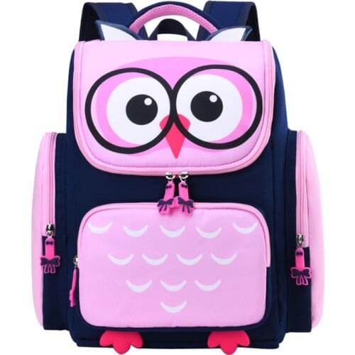 Breathable 3D Owl Printed Kids Schoolbags Girls Cartoon Primary School Backpack Orthopedic Daypack Mochila Infantil Escolares