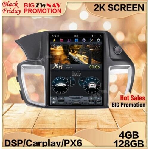 4+128G Tesla Screen For Honda Accord 9 2012 2013 2014 2015 2016 2017 Android 9 Unit Car Multimedia Player GPS Audio Radio Stereo