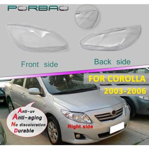 Headlight Headlamp Clear Auto-Shell-Cover for COROLLA Headlight Transparent Glass Lens Cover 03-06 Replacement DIY