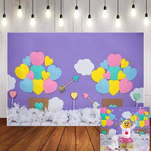 Mehofond Valentines Day Photography Background Love Cloud Newborn Baby Birthday Party Decor Backdrop Photocall Studio Props