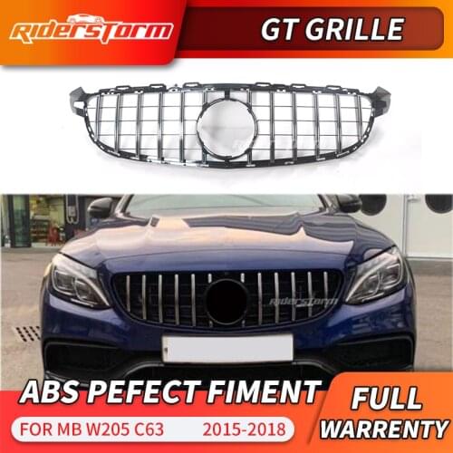 GT grill New version for C63 amg GT grille C63s car styling GT racing grille for W205 C63 coupe front bumper grille 2014-2018