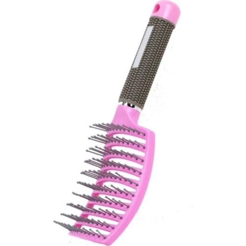 Y1UF Curved Vented Brush Anti-Static Comb Wet Dry Hair Hairdressing Styling Tools for Men Women