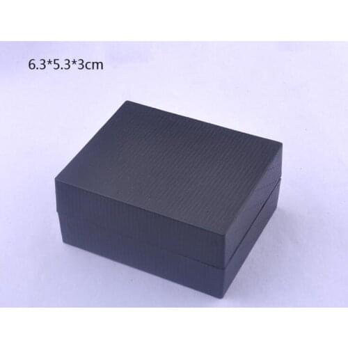 120pcs/lot Classic Black Cufflinks Box 6.3x5.3x3cm Cuff Links Boxes Storage Holders Jewelry Packaging Gift Boxes Wholesale