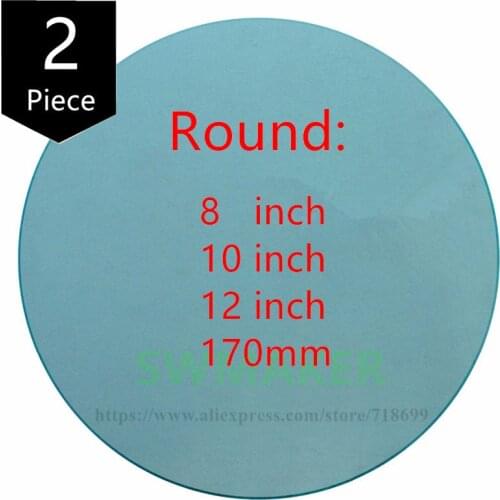 SWMAKER 2 pcs PEI Sheet Round for 3D Printer Build Surface 170mm/6.5''/10''/12'' PEI Polyetherimide round sheet