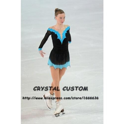 Hot Sales Girls Figure Skating Dresses Graceful New Brand Ice Figure Skating Dresses For Competition Kids DR3736