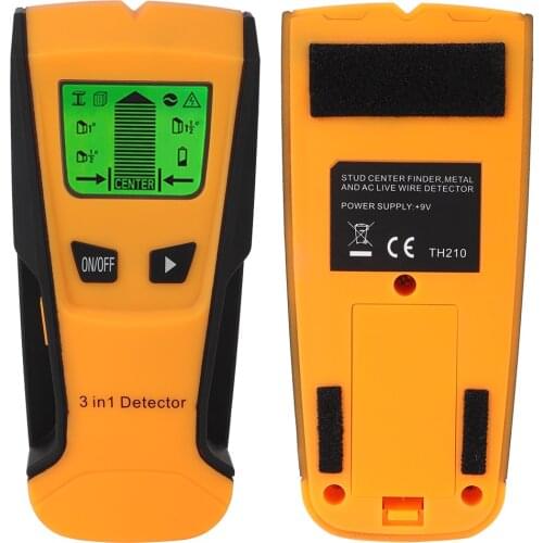 Metal Detektor 3 In 1 Wall Stud Center Finder Metal AC Live Wire Detect Scanner Electric Box Wall Underground Metal Detector