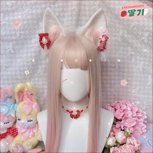 Sweet Fox Ear Simulation Animal Ears All-Match Lolita Headdress KC Headband Cos Cute Cartoon Hair Accessories
