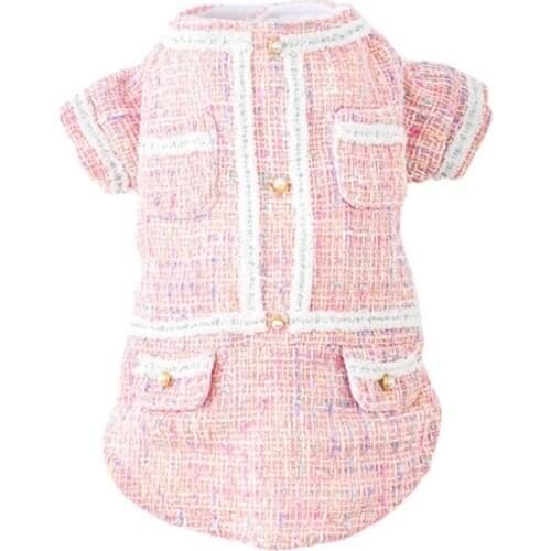 Fashion Dog Coat Jacket Pink Color Pet Outfit Puppy Yorkshire Pomeranian Poodle Bichon Frise Schnauzer Costume Warm Dog Clothing