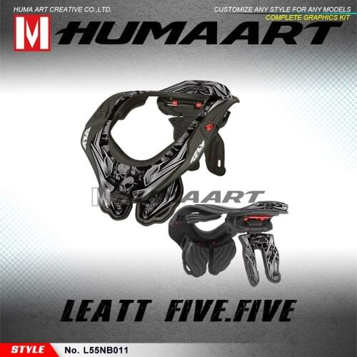 HUMAART Racing Graphics Neck Brace Stickers for Leatt Brace 5.5 2012 2013 2014 2015 2016, Style No.L55NB011