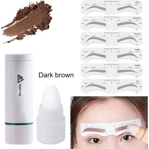 One Step Eyebrow Stamp Shaping Kit Professional Eye Brow Gel Stamp Makeup Kit Reusable Eyebrow Stencils Eyebrow Brushes