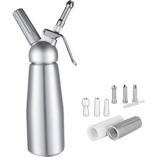 500ml/1000ml Cream Gun Siphon Kitchen Whipped Cream Gas Foamer Gun Whipper Dispenser Coffee Cake Stainless Steel Tool