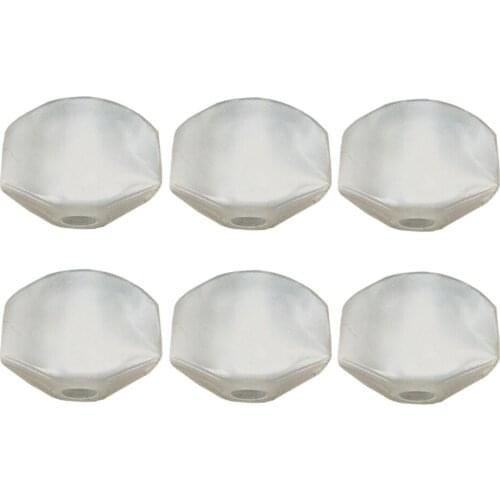 Durable 6Pcs Plastic White Machine Heads Caps Tuning Peg Knobs DIY for Acoustic/Electric Guitar Accessory
