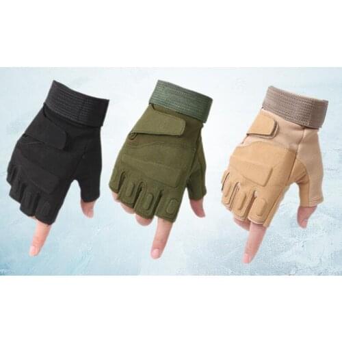 2016 Sale Army Tactical Gloves Outdoor Sports Half Finger Combat Motocycle Slip-resistant Carbon Fiber A Style
