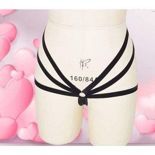 2015 New Women Black Sexy lingerie harness female chastity belt Harajuku Gothic harness Pole Dance Ingerie and Exotic L0008