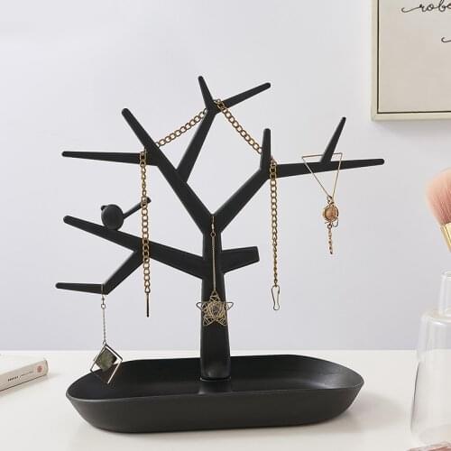 Nordic Earrings Necklace Ring Pendant Bracelet Jewelry Cases&Display Stand Tray Tree Storage Jewelry Key Hanger Deer Black White