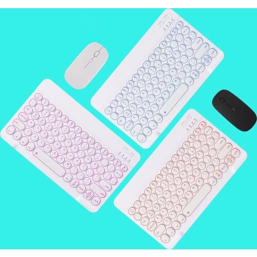 Slim Rechargeable 7 Colors Backlit Wireless Bluetooth Russian Keyboard Mouse For Samsung Galaxy Tab S7 11 T870 T875 T878 Tablet