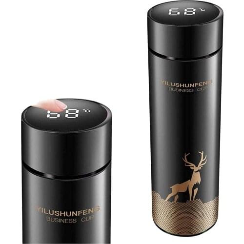 500ml Smart Vacuum Cup Leakproof Vacuum Stainless Steel Vacuum Cup Heat Insulation LED Temperature Display Hot Water Cup