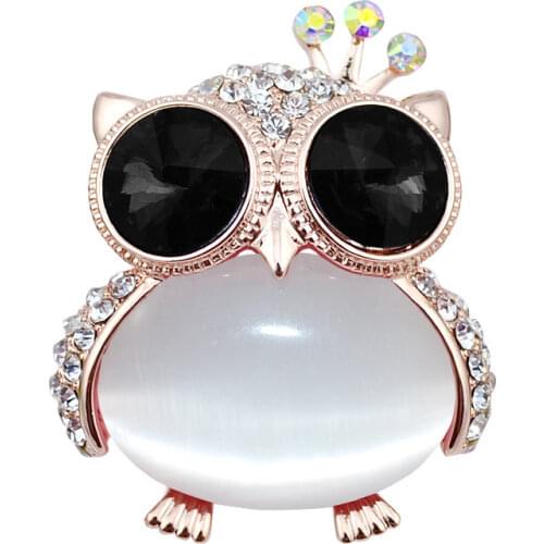 CINDY XIANG Vintage Navy Blue Eye Owl Baby Brooches for Women Cute Small Animal Brooch Pin Kids Gift Backpack Badges New 2018