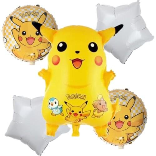Pokemon go pikachu foil balloons children birthday party decoration Pocket Elf theme events christmas supplies kid gifts for boy