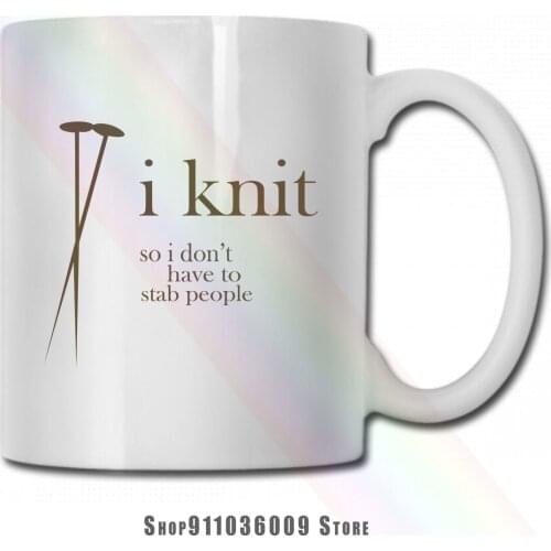 I Knit mug cup tazas