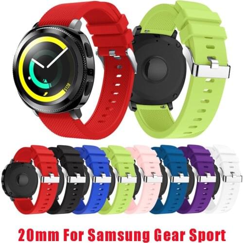 100pcs For Samsung Gear Sport 20mm watch band watch band Sport Soft Silicone watch strap Replacement Wristband Wrist Strap