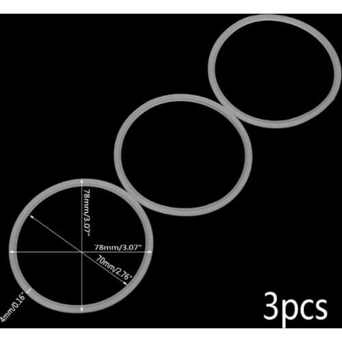 3Pcs 7.8cm Rubber O Shaped Replacement Gaskets Seal Ring Part For Blender Juicer