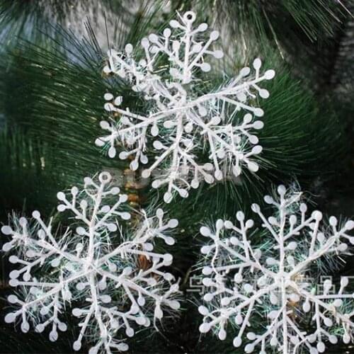 3pcs/pack White Snowflake Ornaments Christmas Holiday For Home Decor Festival Party XMas Christmas Decorations