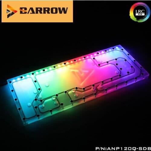 Barrow ANP120Q-SDB,Acrylic Board as Water Channel use for ANTEC P120 Computer Case for Both CPU&GPU Block RGB 5V 3PIN Waterway
