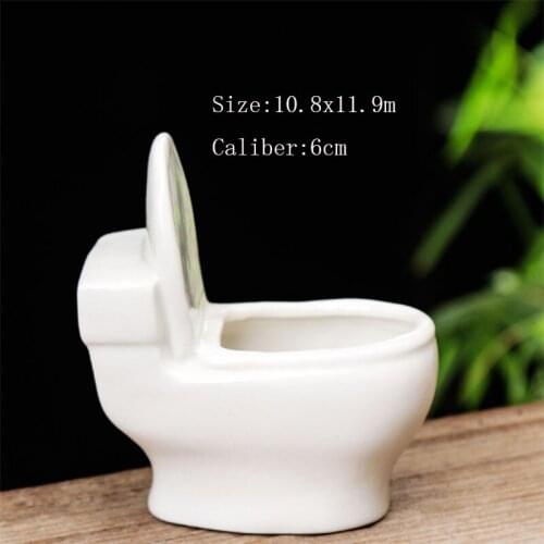 White Color Succulent Plant Pot Planter Balcony Desktop Ornaments Ceramic Big Mouth Animal Flowerpot Home Garden Decoration