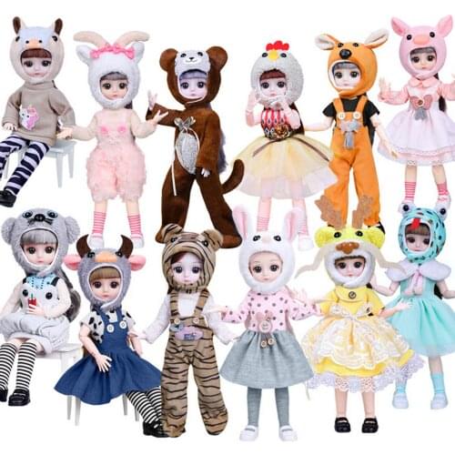 Besegad Cute Doll Zodiac Animal Outfit Clothes Costume Set for Barbie 12inch Dolls Accessories Girls Birthday Christmas Gift