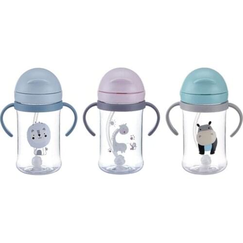 400ml Baby Feeding Cup With Straw Children Learn Feeding Drinking Bottle Kids Training Cup With Straw Kids Water Cup