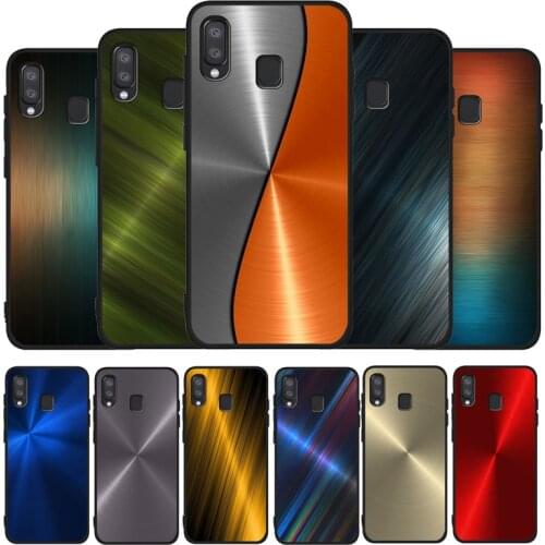 Dark Brushed Metal Texture Black Phone Case For Samsung Galaxy A71 A51 A41 A31 A20E A10 A20 A40 A50 A70 M30S M20 A7 A8 A9 2018