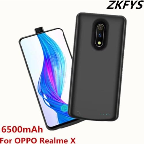 ZKFYS 6500mAh Portable Power Bank Power Case For OPPO Realme X High Quality External Battery Pack Backup Charger Case