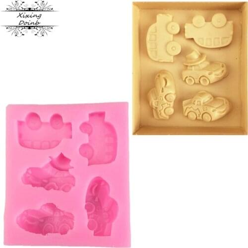 DIY cartoon car shape silica gel mold soft candy cake decoration tool silica gel fat cake mold