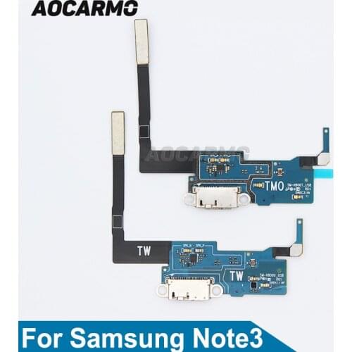 Aocarmo USB Dock Charging Port Connector Flex Cable For Samsung Galaxy Note3 N900T/N900U