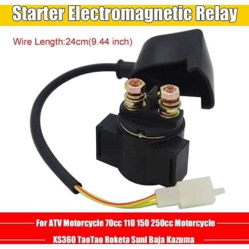 Starter Electromagnetic Relay For ATV Motorcycle 70cc 110 150 250cc Motorcycle XS360 TaoTao Roketa Sunl Baja Kazuma