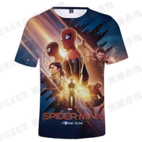 Spiderman 3D Printed T Shirt Men Women Children Summer Short Sleeve Casual Boy Girl Kids Short Sleeve Cool Spider-Man Tops Tee