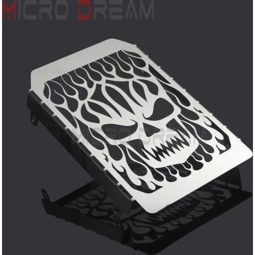 Chrome Motorcycle Radiator Guard Cover Cooler Grill For Kawasaki Vulcan VN 1500 VN1500 Skull Flame Protective Grille