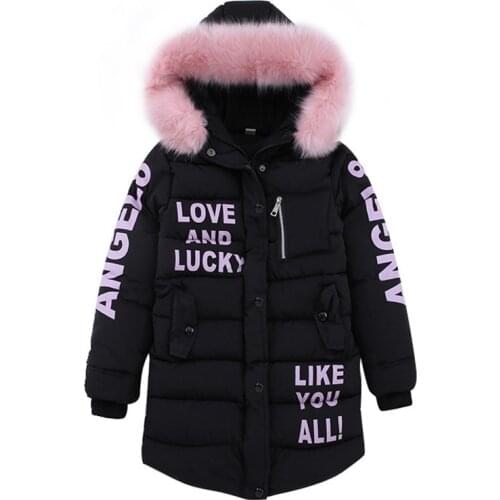 2020 Girls Warm Winter Coat Artificial Fur Fashion Kids Hooded Jacket Coat for Girl Outerwear Children Clothes Parkas for Girls