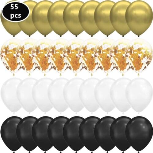 Chrome Metallic Balloons Gold Confetti Balloons 12 Inch Latex Party Balloon for Wedding Engagement Birthday Party Decoration